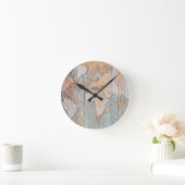 Horloge Ronde Artistic wooden world map (Maison)