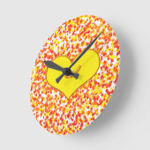 Horloge Ronde ASL-I Love You with Heart par Shirley Taylor (Angle)