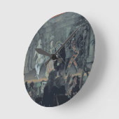 Horloge Ronde Assemblage de maçons libres avant l'initiation d'u (Angle)