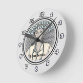 Horloge Ronde Assistant de médecin féminin (Angle)