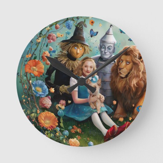 Horloge Ronde Assistant D'Oz - Dorothy, Tinman, Scarecrow & Lion (Recto)