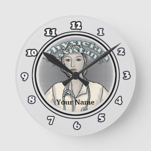 Horloge Ronde Assistante médicale féminine