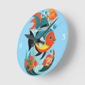Horloge Ronde Assortiment de poisson tropical Thunder_Cove (Angle)