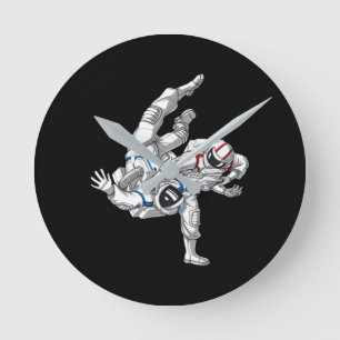 Horloge Ronde Astronaute du Jiu-Jitsu