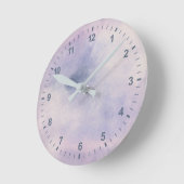 Horloge Ronde Astronome | pourpre et bleu (Angle)