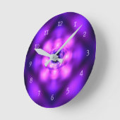 Horloge Ronde atome de brillance violette (Angle)