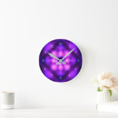 Horloge Ronde atome de brillance violette (Maison)