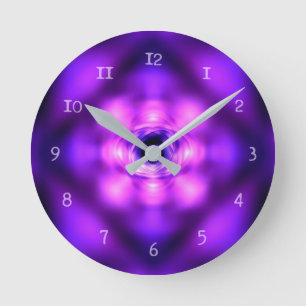 Horloge Ronde atome de brillance violette