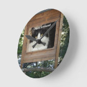 Horloge Ronde Attitude du chat (Angle)