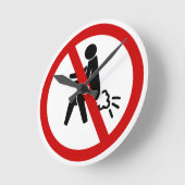 Horloge Ronde AUCUN ⚠ Drôle Toilette Thaïlandaise ⚠ (Angle)