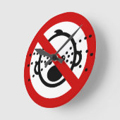 Horloge Ronde AUCUN ⚠ thaïlandais de signe d'aéroport de ⚠ de (Angle)