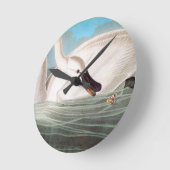 Horloge Ronde Audubon : Cygne trompette (Angle)