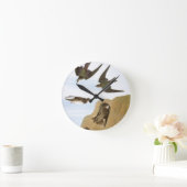Horloge Ronde Audubon : Hirondelles (Maison)