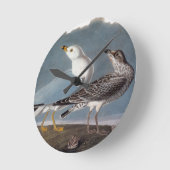 Horloge Ronde Audubon : Mouette Anneau-Affichée (Angle)