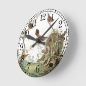Horloge Ronde Audubon Wren Birds Animals Wildlife Wall Clock (Angle)