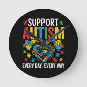 Horloge Ronde Autism awareness (Recto)