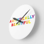 Horloge Ronde Autiste beau (Angle)