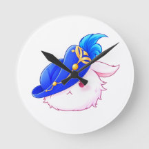 Autocollant de lapin sorcier bleu mignon