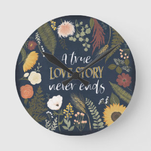 Horloge Ronde Automne V Romance   que Love Story vrai ne finit
