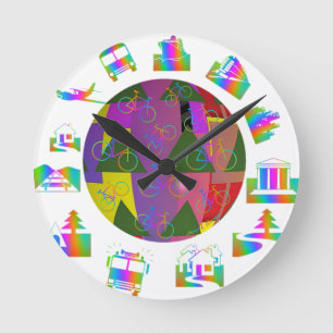 Horloge Ronde Autour du monde