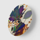 Horloge Ronde Autumn Leaves (Angle)