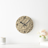 Horloge ronde avec impression de texture organique (Maison)