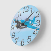 Horloge Ronde Avion (Angle)