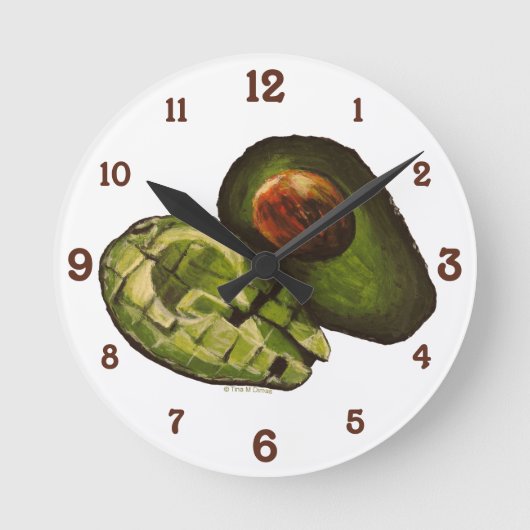 Horloge Ronde Avocado Acrylic Wall Clock (Recto)