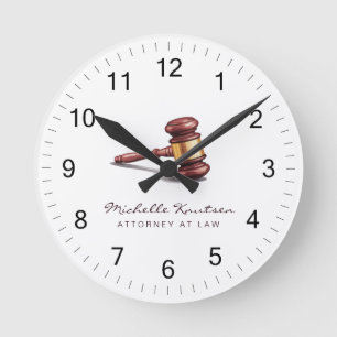 Horloge Ronde Avocat professionnel Avocat luxe White