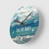 Horloge Ronde Away Me Away Beach Devis (Angle)