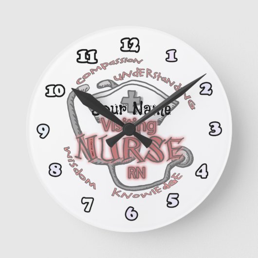 Horloge Ronde Axiome de l'infirmière visiteuse (Recto)
