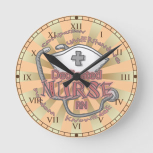 Horloge Ronde axiome d'infirmière dédiée 