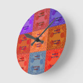 Horloge Ronde Ayez d'un beau les couleurs jour (Angle)