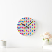 Horloge Ronde Aztec Chevron coloré (Maison)