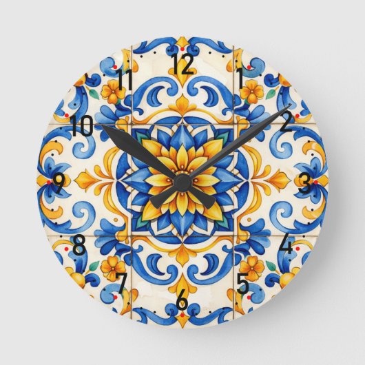 Horloge Ronde Azulejo Time Shouter Clock (Recto)