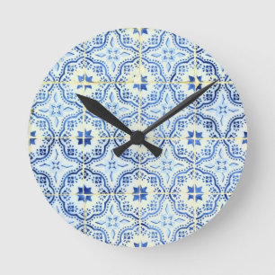Horloge Ronde Azulejos, Portuguese Tiles