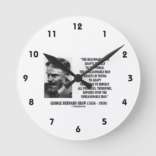 Horloge Ronde B. Shaw Progress Depends Upon Unreasonable Man (Recto)