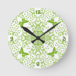 Horloge Ronde Babfly Medallion Green