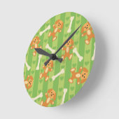 Horloge Ronde background witdogs and bonbons (Angle)