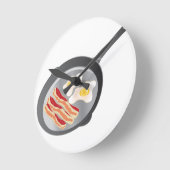 Horloge Ronde Bacon et Eggs (Angle)