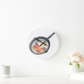 Horloge Ronde Bacon et Eggs (Maison)