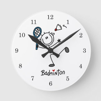 Horloge Ronde Badminton de base de la figure masculine
