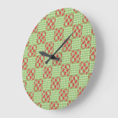 Horloge ronde : Baguettes rouges mignonnes, En vic (Angle)