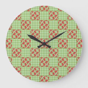 Horloge ronde : Baguettes rouges mignonnes, En vic
