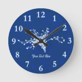 Horloge Ronde Baies à impression Cyano (Recto)