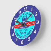 Horloge Ronde Bain à remous (Angle)