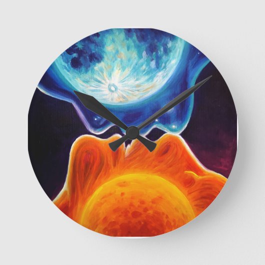 Horloge Ronde Baiser de soleil et de lune (Recto)