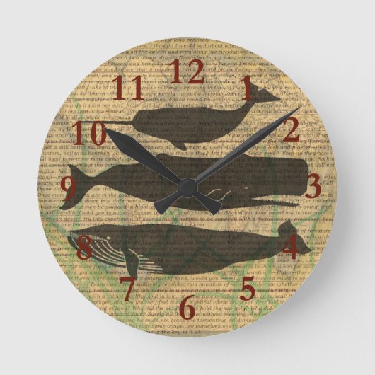 Horloge Ronde Baleine antique Vie marine (Recto)