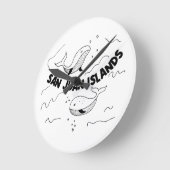 Horloge Ronde Baleines des îles San Juan (Angle)