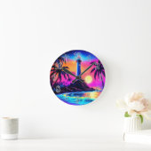 Horloge Ronde Balise balnéaire néon 3 (Maison)